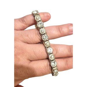 Inspired by Vintage Modern Style Clear Rhinestone Stretch Bracelet